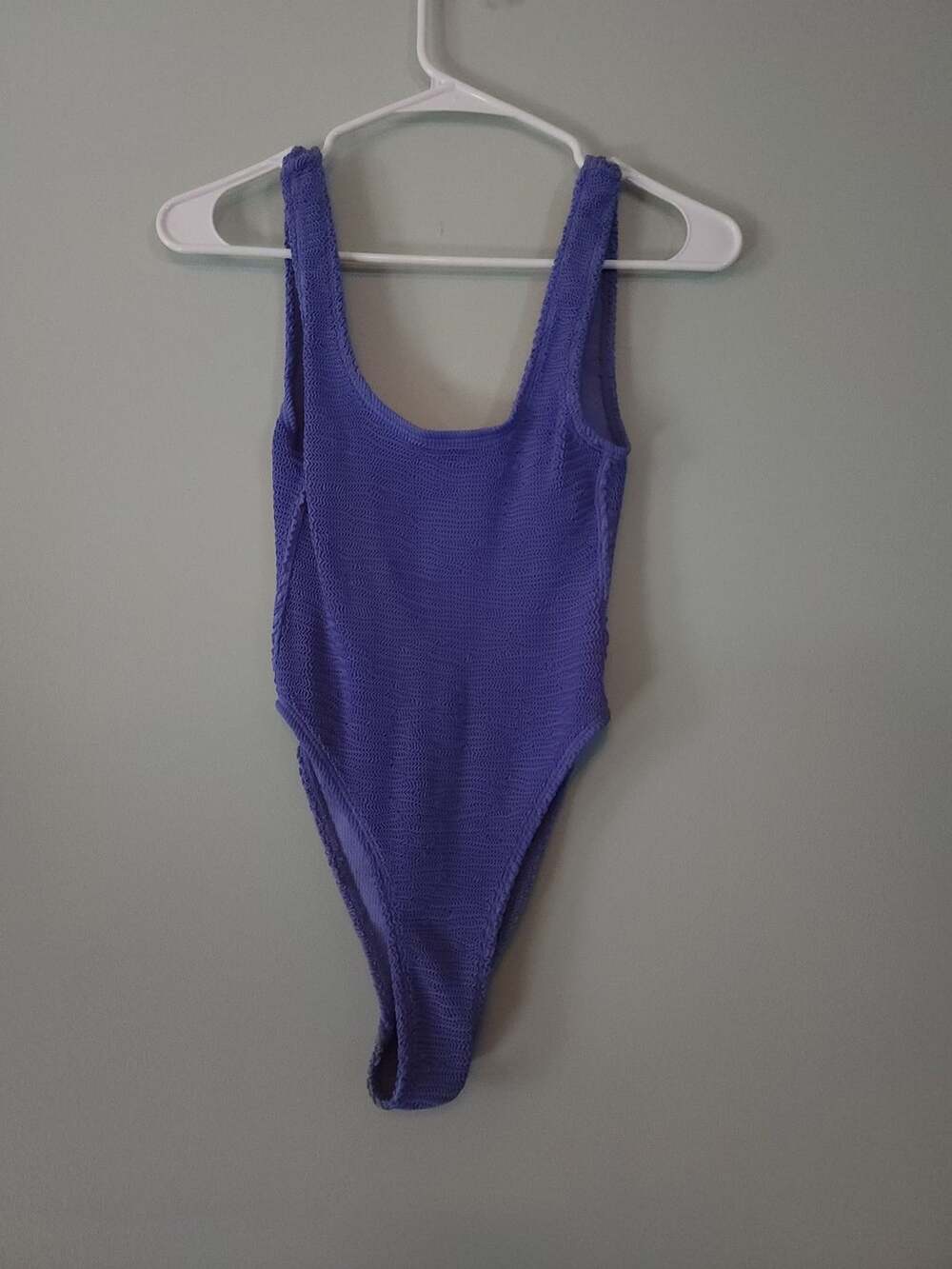 Resortwear Poolside Vitality Cloud Crinkle High-Cut One Piece Swimsuit